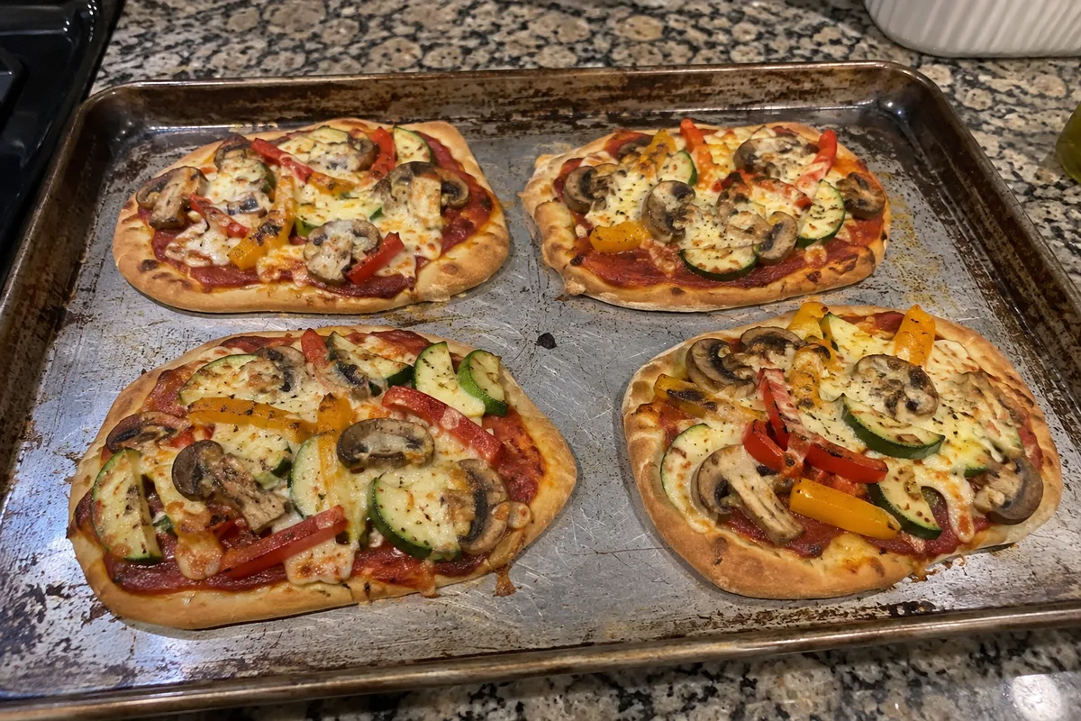 Illustrative image of build-your-own veggie flatbreads